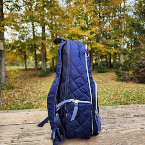 Vera Bradley quilted blue backpack for a laptop main image 7